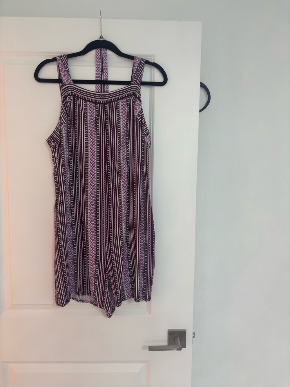 1.State Striped Sleeveless Romper in Pink and purple Size L